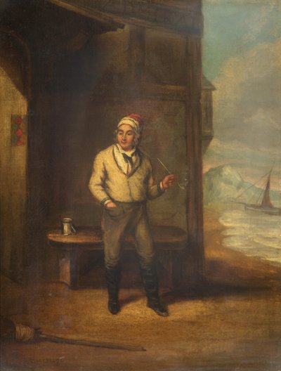 Genießt eine Pfeife, c.1820-32 von Henry Liverseege